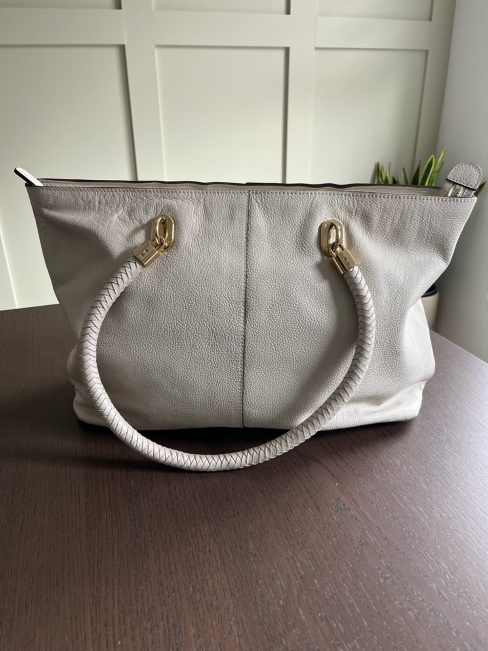 Cole Haan Benson Large Ivory Tote Bag